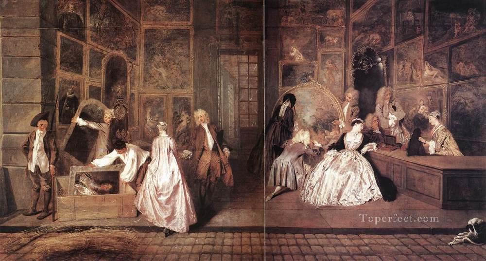 Lenseigne de Gersaint Jean Antoine Watteau classic Rococo Oil Paintings